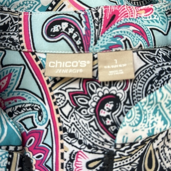 Chico’s UPF Neema Paisley Jacket Size 8/10 (M) - Picture 11 of 15